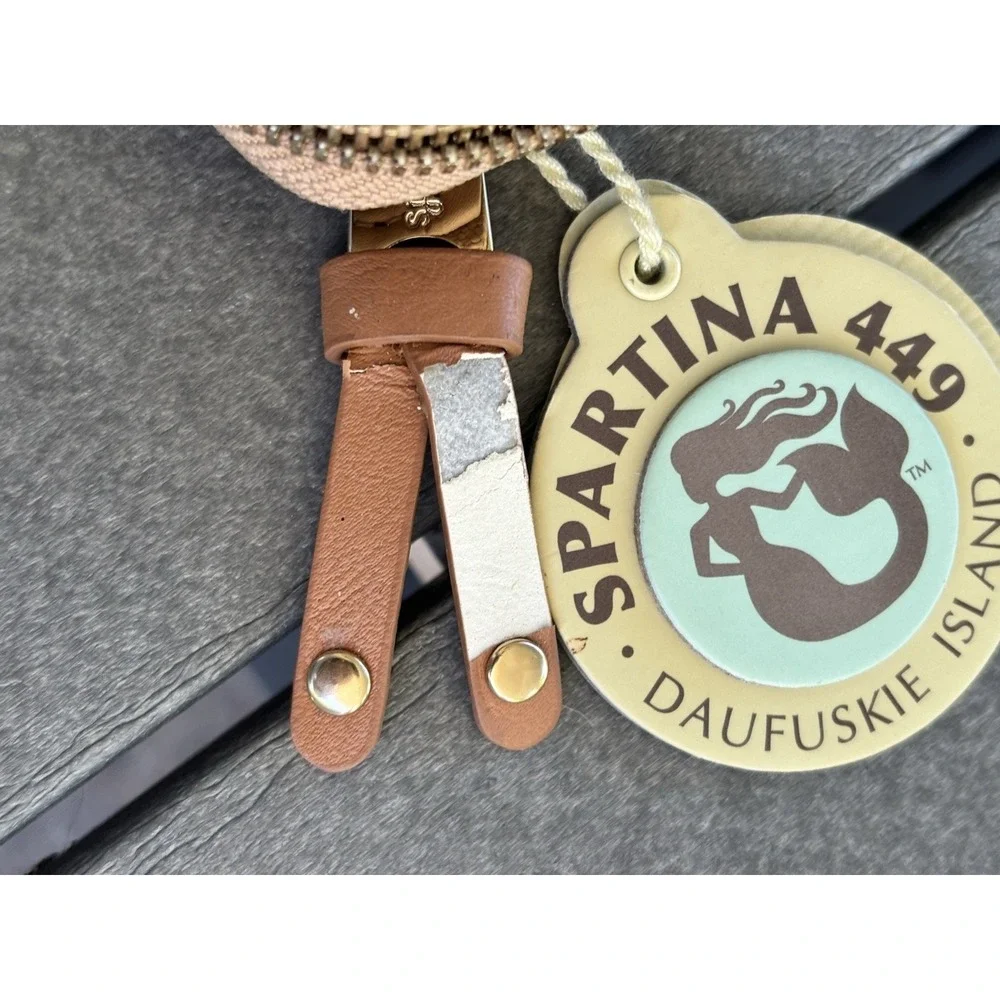 Spartina 449 Daufuskie Island Quilted Wallet Blue Tan NWT